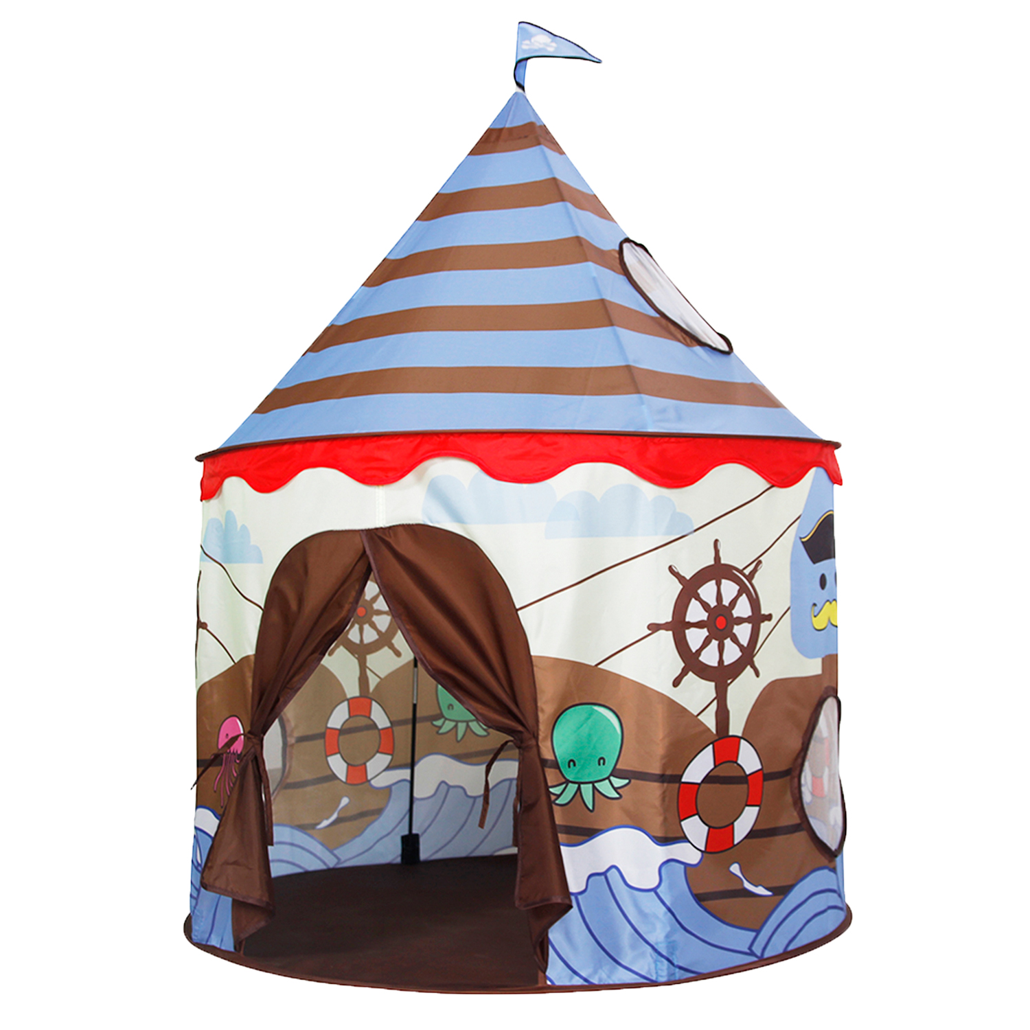 Homfu Play Tent For Kids Castle For Children Boys and Girls Viking Pattern Pop up Tent As Christmas Gift